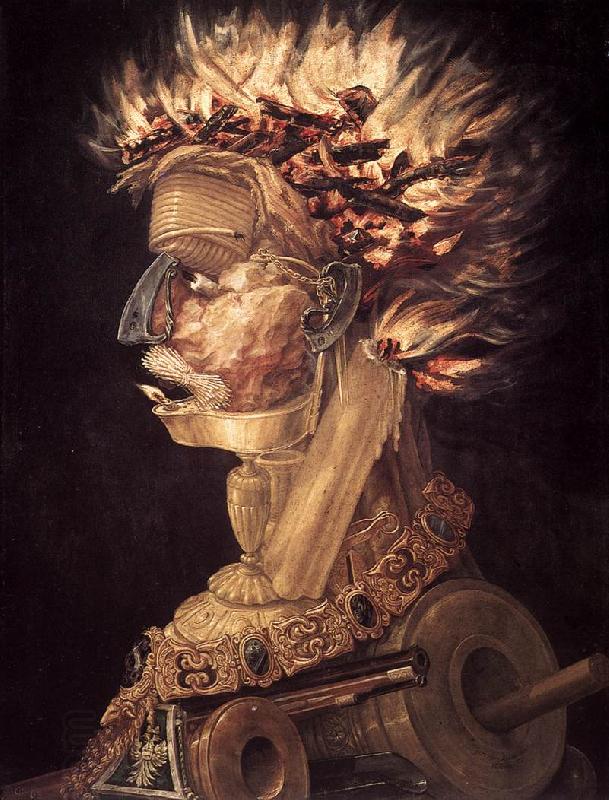 ARCIMBOLDO, Giuseppe The Fire jhjhjh oil painting picture
